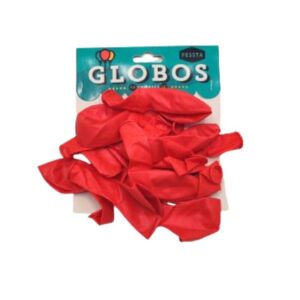 Globo Rojo 12″ x10 unidades