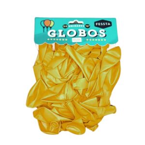 Globo Amarillo Perlado 12″ x50 unidades
